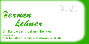 herman lehner business card